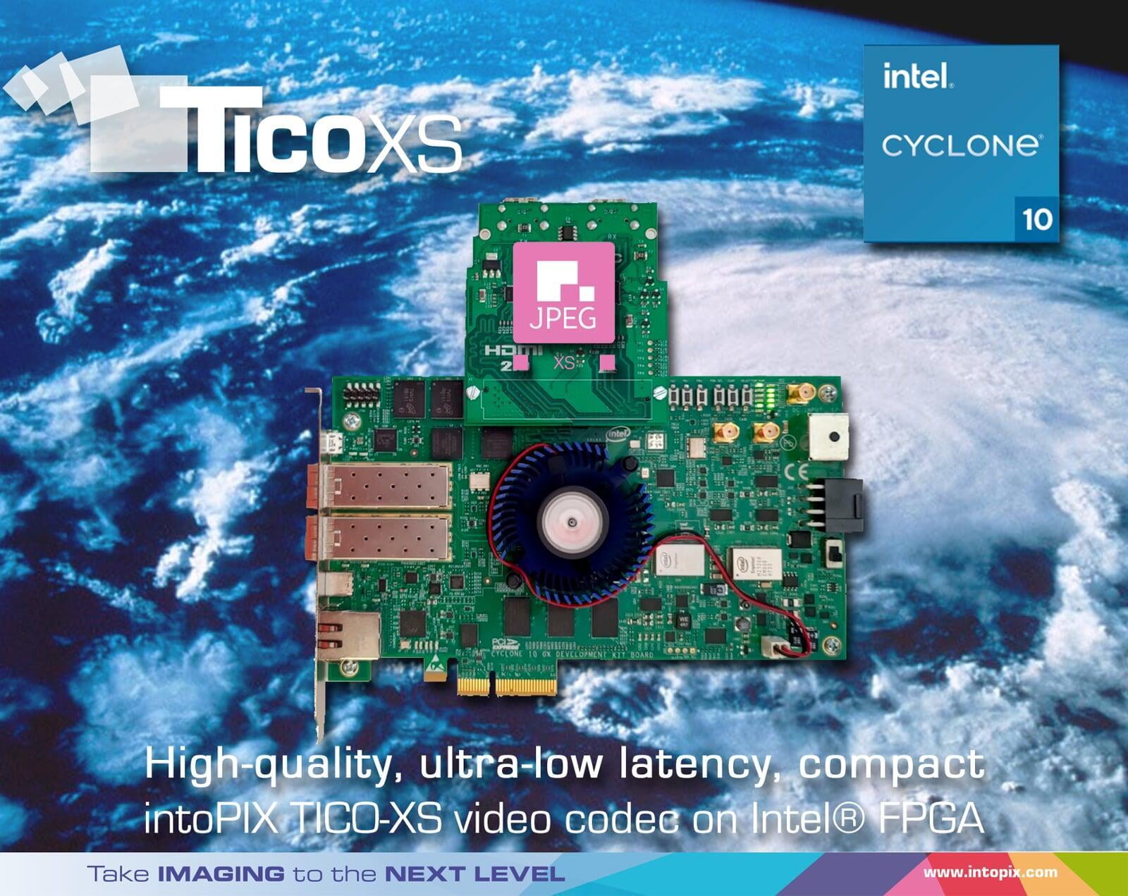 intoPIX 在Intel® Cyclone® 10 GX开发平台上提供新的JPEG XS 4K60 HDMI评估设计。